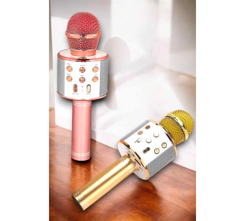Kablosuz Bluetooth Karaoke Mikrofon USB ve AUX Girişli, Yüksek Ses Kalitesi