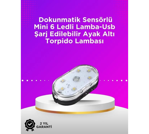 Kablosuz Manyetik Montajlı Araba İçin 7 Renkli Ambiyans Işığı Seti