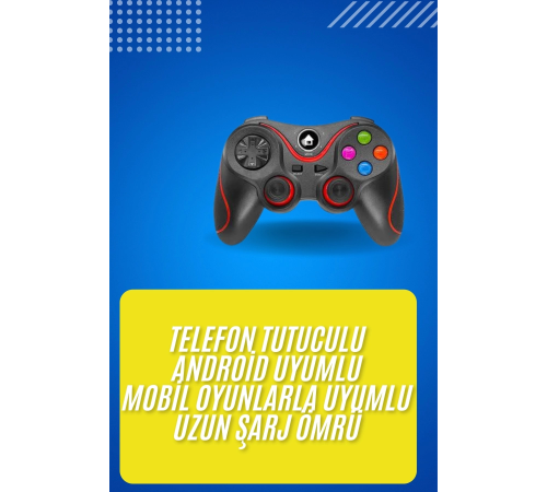 Kablosuz Oyun Kolu Bluetooth Joystick Gamepad Android Uyumlu Kablosuz Oyun Kolu Bluetooth Joystick Gamepad Android Uyumlu
