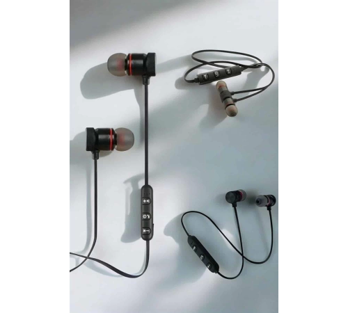 Kablosuz Sport Mıknatıslı Mikrofonlu Kulak İçi Kulaklık