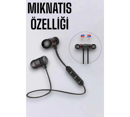 Kablosuz Sport Mıknatıslı Mikrofonlu Kulak İçi Kulaklık Kablosuz Sport Mıknatıslı Mikrofonlu Kulak İçi Kulaklık