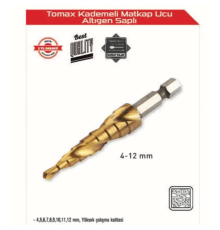 Kademeli Matkap Ucu 4-12 Mm Arası - Altıgen Saplı
