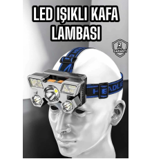 Kafa Lambası Hafif ve Esnek Çift Anahtarlı Far Led Işık