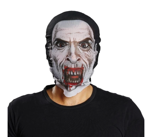 Kafaya Tam Geçmeli Bez Vampir Maskesi - Streç Korku Maskesi - 3d Baskılı Maske Model 2