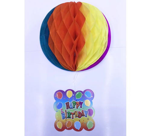 Kağıt Süs Happy Birthday Dekor 55 Cm-0748 Kağıt Süs Happy Birthday Dekor 55 Cm-0748