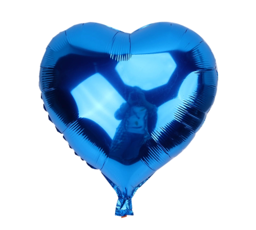 Kalp Balon Folyo Mavi 45 Cm 18 İnç Kalp Balon Folyo Mavi 45 Cm 18 İnç
