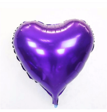 Kalp Balon Folyo Mor 45 Cm 18 İnç