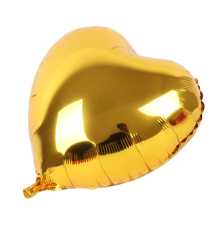 Kalp Balon Folyo Sarı 45 Cm 18 İnç