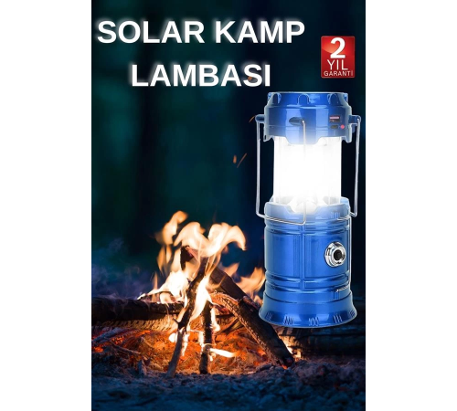 Kamp Lambası El Feneri Askılı Büyük Boy USB Şarjlı Işıldak