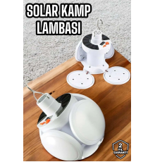 Kamp Lambası Işıldak Beyaz Işık Güneş Enerjili Solar Aydınlatma 5 Kanatlı Katlanabilir