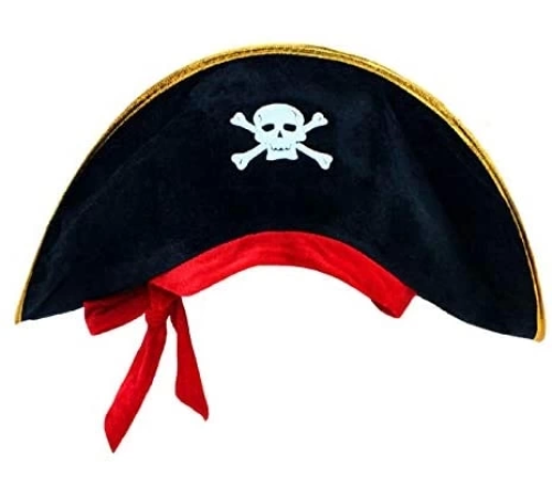 Kaptan Jack Kadife Çocuk Boy Korsan Şapkası Kaptan Jack Kadife Çocuk Boy Korsan Şapkası