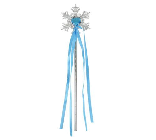 Kar Taneli Mavi Kalp Taşlı Saten Kurdeleli Karlar Ülkesi Elsa Asası Sopası 34 Cm Kar Taneli Mavi Kalp Taşlı Saten Kurdeleli Karlar Ülkesi Elsa Asası Sopası 34 Cm