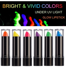 Karanlıkta Parlayan Yanan Uv Neon Ruj Yüz Boyama 6 Adet 6 Renk