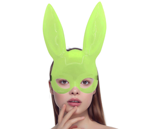 Karanlıkta Yanan Glow Floresan Tavşan Maskesi 32x22 Cm