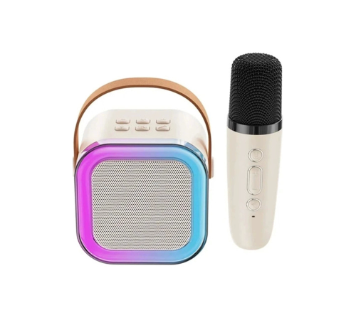 Karaoke Kablosuz Hoparlör Mikrofonlu Rgb Işıklı Bluetooth Speaker Tf Kart/usb Beyaz Karaoke Kablosuz Hoparlör Mikrofonlu Rgb Işıklı Bluetooth Speaker Tf Kart/usb Beyaz