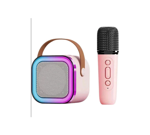 Karaoke Kablosuz Hoparlör Mikrofonlu Rgb Işıklı Bluetooth Speaker Tf Kart/usb Pembe Karaoke Kablosuz Hoparlör Mikrofonlu Rgb Işıklı Bluetooth Speaker Tf Kart/usb Pembe