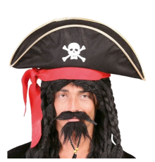 Karayip Korsanları Kaptan Jack Kadife Korsan Şapkası Yetişkin
