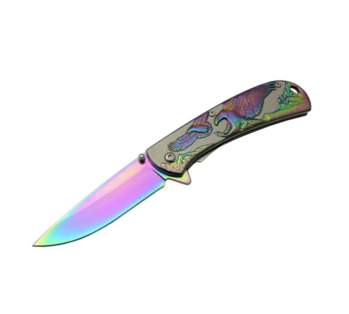 Kartal Çift Gökkuşağı 20 Cm Kamp / Outdoor Çakı 21cm - Yarı Otomatik, Kemerlikli, Kutulu Kartal Çift Gökkuşağı 20 Cm Kamp / Outdoor Çakı 21cm - Yarı Otomatik, Kemerlikli, Kutulu