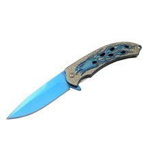 Kartal  Mavi Tk 21 Cm Kamp / Outdoor Çakı  - Yarı Otomatik, Kemerlikli, Kutulu