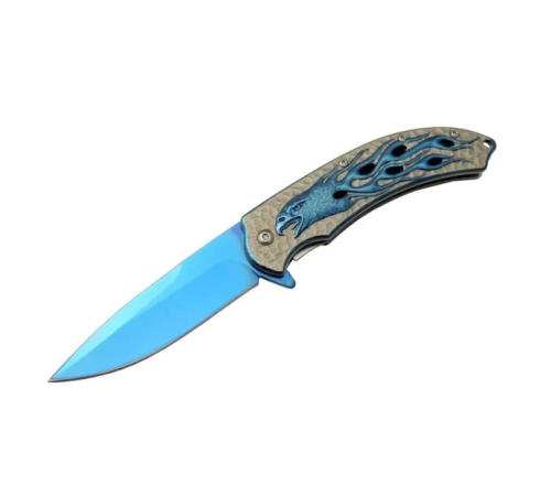 Kartal Mavi Tk 21 Cm Kamp / Outdoor Çakı - Yarı Otomatik, Kemerlikli, Kutulu Kartal Mavi Tk 21 Cm Kamp / Outdoor Çakı - Yarı Otomatik, Kemerlikli, Kutulu