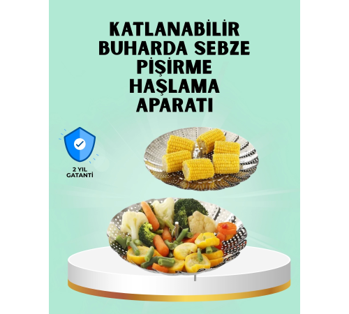 katlanabilir Paslanmaz Buharda Sebze Pişirme Sepeti katlanabilir Paslanmaz Buharda Sebze Pişirme Sepeti