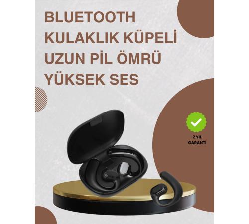 Klipsli Kablosuz Bluetooth Kulaklık – IPX6 Su Geçirmez