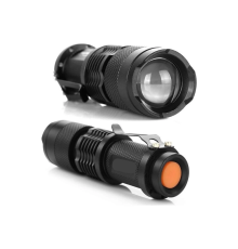 Km-87 Polis Tipi Zoomlu Şarjlı Metal Dağ Kamp Cep Feneri Cree Led 2300 Lumens