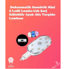 Kolay Montajlı, Çok Renkli USB Şarjlı Kablosuz Araç İçi Işık Seti