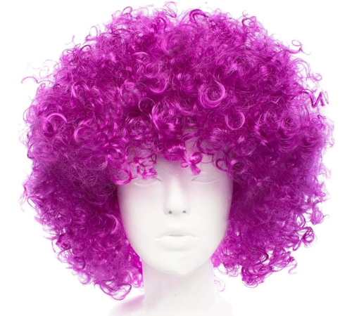 Koyu Mor Renk Violet Afro Bonus Saç Peruk Koyu Mor Renk Violet Afro Bonus Saç Peruk