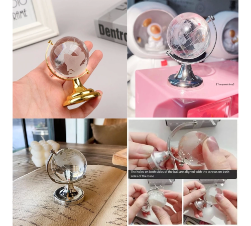Kristal Büyük Boy Cam Dünya Küresi Kristal Büyük Boy Cam Dünya Küresi