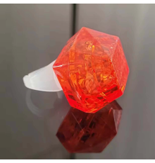 Kristal Tasarımlı Led Glow Işıklı 3 Modlu Kırmızı Yüzük 3.5 X 5 Cm