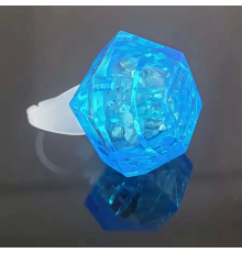Kristal Tasarımlı Led Glow Işıklı 3 Modlu Mor Yüzük 3.5 X 5 Cm