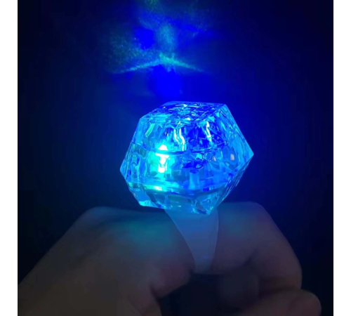 Kristal Tasarımlı Led Glow Işıklı 3 Modlu Mor Yüzük 3.5 X 5 Cm Kristal Tasarımlı Led Glow Işıklı 3 Modlu Mor Yüzük 3.5 X 5 Cm