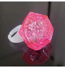 Kristal Tasarımlı Led Glow Işıklı 3 Modlu Pembe Yüzük 3.5 X 5 Cm