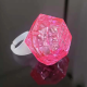 Kristal Tasarımlı Led Glow Işıklı 3 Modlu Pembe Yüzük 3.5 X 5 Cm
