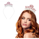 Kristal Taşlı Pembe Birthday Princess Yazılı Parti Tacı 19x11 Cm