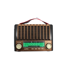 KTF-1428 Güneş Paneli Şarjlı Nostaljik Bluetooth Hoparlör – FM/AM/SW Radyo, USB/SD Desteği, Taşınabilir Tasarım