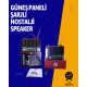KTF-1428 Solar Enerjiyle Şarj Olabilen Bluetooth Nostalji Hoparlör – Taşınabilir, Güçlü Ses, MP3 Okuyucu
