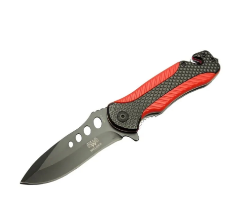 Kurtarma Çakısı Kırmızı 22 Cm Yarı Otomatik , Kemerlikli Kurtarma Çakısı Kırmızı 22 Cm Yarı Otomatik , Kemerlikli