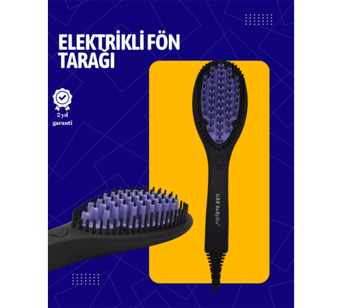 Kuru ve Islak Saça Uygun Elektrikli Seramik Saç Fırçası
