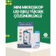 LED Aydınlatmalı 80–200 Kat Büyütmeli Cep Mikroskop