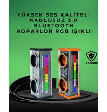 LED Işık Efektli Taşınabilir Bluetooth Hoparlör