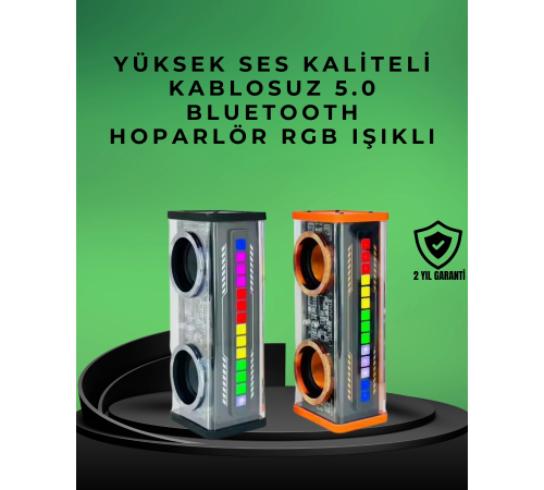 LED Işık Efektli Taşınabilir Bluetooth Hoparlör LED Işık Efektli Taşınabilir Bluetooth Hoparlör