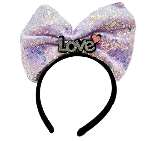 Led Işıklı 3 Farklı Fonksiyonda Yanan Gümüş Love Yazılı Lila Fiyonk Taç 20x17 Cm Led Işıklı 3 Farklı Fonksiyonda Yanan Gümüş Love Yazılı Lila Fiyonk Taç 20x17 Cm