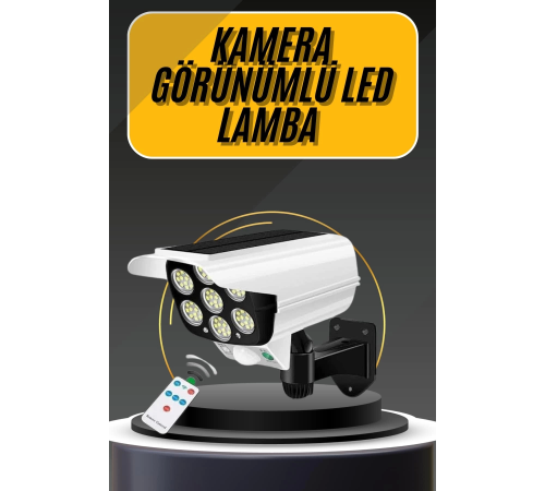 LED Lamba-Güneş Paneli Destekli Uzaktan Kumandalı Solar LED Lamba