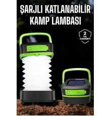 Led Lamba Kamp Lambası Hafif Taşınabilir Şarj Süreli Akordeon El Fenerli