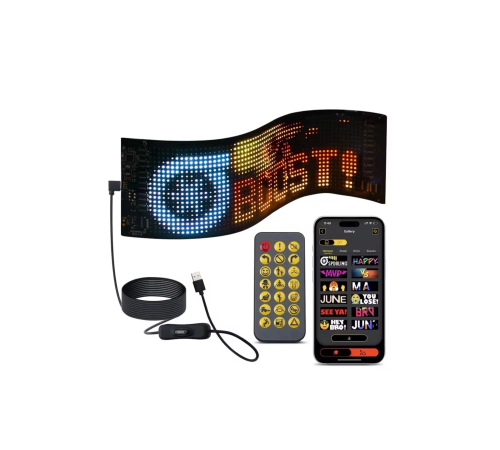 Led Panel Cama Yapışan Telefon Kontrollü Led Ekran Panel 16*64 Led Sayısı