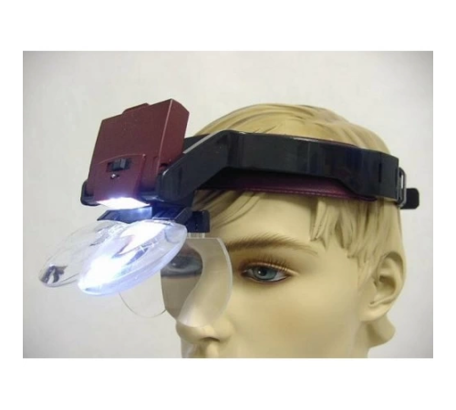 Lens Takmalı 4 Lens , Led Lambalı Şapka Tip Büyüteç
