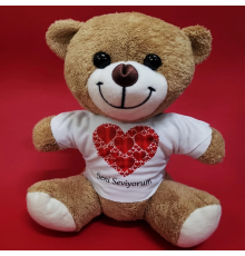 Love Tişörtlü Peluş Ayıcık