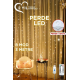 Lw-7 300 Ledli 10 Sarkıt Perde Led Işık, 8 Modlu Uzaktan Kumandalı, 3x3 Metre Peri Telli Led
